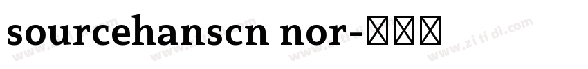 sourcehanscn nor字体转换